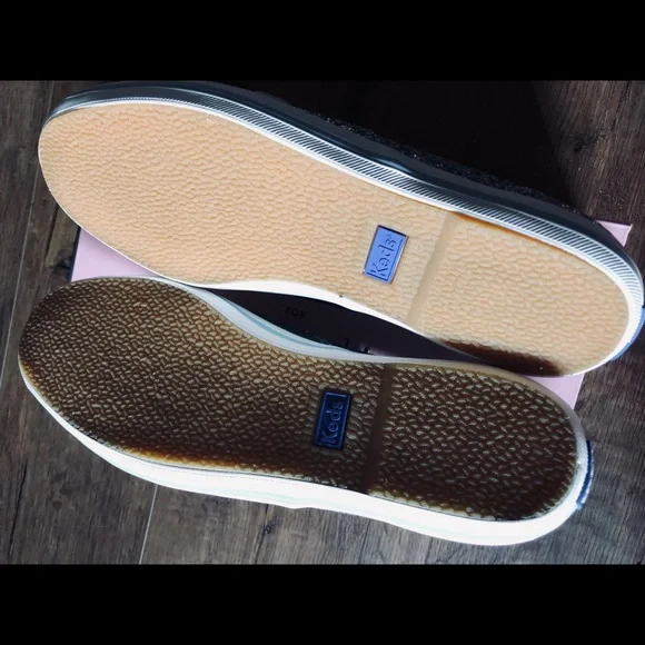 KATE SPADE/KEDS-NWT Aqua Glitter Sneakers - Picture 6 of 16